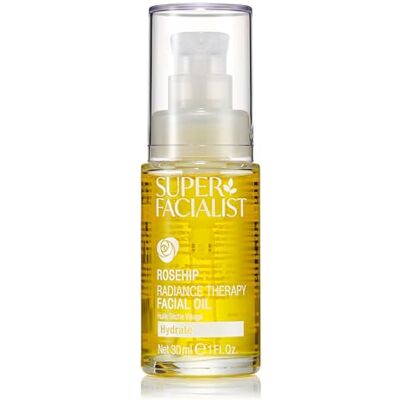 Super Facialist Rose Brighten & Refine Face Oil Wonder Blend of Aromatherapy Oil for Dry & Sensitive Skin, Gentle Pre Cleanser or Nourishing Treatment to Plump Skin, Vegan Friendly, 30ml Super Facialist Rose Brighten & Refine Face Oil Wonder Blend of Aromatherapy Oil for Dry & Sensitive Skin, Gentle Pre Cleanser or Nourishing Treatment to Plump Skin, Vegan Friendly, 30ml