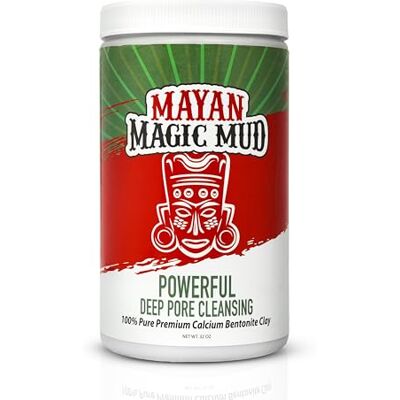 Mayan Magic Mud Powerful Deep Pore Cleansing Facial and Body Mask 100 Percent Pure Premium Calcium Bentonite Clay Treats Acne Breakouts, Blackheads, and Oily Skin 909 g Mayan Magic Mud Powerful Deep Pore Cleansing Facial and Body Mask 100 Percent Pure Premium Calcium Bentonite Clay Treats Acne Breakouts, Blackheads, and Oily Skin 909 g