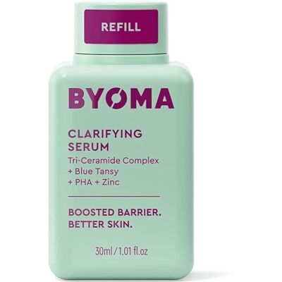 BYOMA Clarifying Serum Refill (30ml) Clarifying Facial Serum for Acne Prone Skin with Ceramides, Blue Tansy, PHA and Zinc for a Balanced and Healthy Skin BYOMA Clarifying Serum Refill (30ml) Clarifying Facial Serum for Acne Prone Skin with Ceramides, Blue Tansy, PHA and Zinc for a Balanced and Healthy Skin