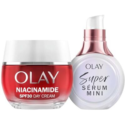 Olay Super Powered Duo: Super Serum 14 ml + Regenerist Niacinamide SPF30 Day Face Cream Moisturiser 50 ml Olay Super Powered Duo: Super Serum 14 ml + Regenerist Niacinamide SPF30 Day Face Cream Moisturiser 50 ml