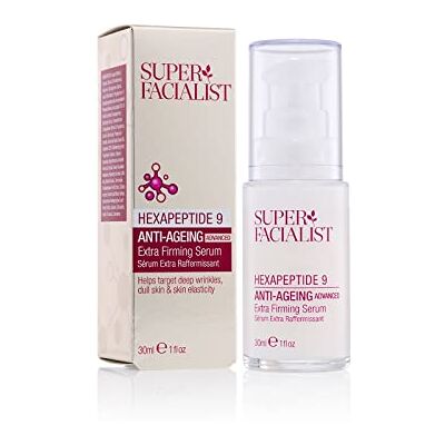 Super Facialist Hexapeptide 9 Anti-Ageing Advanced Extra Firming Serum Anti Ageing Face Cream to Increase Elasticity, Target Deep Wrinkles & Dull Skin, Vegan Friendly, 30 ml Super Facialist Hexapeptide 9 Anti-Ageing Advanced Extra Firming Serum Anti Ageing Face Cream to Increase Elasticity, Target Deep Wrinkles & Dull Skin, Vegan Friendly, 30 ml