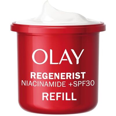 Olay Regenerist Niacinamide Day Cream Face Moisturiser SPF 30 Refill, Skincare with Niacinamide 99% Purity, Antioxidant Vitamin E, Anti Ageing Skin Care: Renew, Age Defy and Hydrate, Non-Greasy, 50ml Olay Regenerist Niacinamide Day Cream Face Moisturiser SPF 30 Refill, Skincare with Niacinamide 99% Purity, Antioxidant Vitamin E, Anti Ageing Skin Care: Renew, Age Defy and Hydrate, Non-Greasy, 50ml