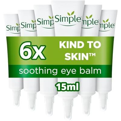 Simple Soothing Eye Balm Reduces Puffiness for Sensitive Skin 6x 15 ml Simple Soothing Eye Balm Reduces Puffiness for Sensitive Skin 6x 15 ml