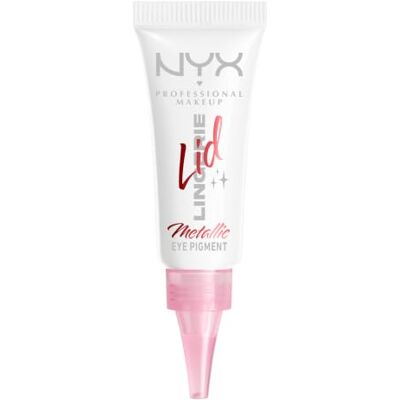 NYX PROFESSIONAL MAKEUP Lid Lingerie Cream Eye Pigment Eyeshadow Up to 24H Wear, Infused with Hyaluronic Acid, Smudge-Proof & Transfer-Proof Cream Shadow -Satin Silver NYX PROFESSIONAL MAKEUP Lid Lingerie Cream Eye Pigment Eyeshadow Up to 24H Wear, Infused with Hyaluronic Acid, Smudge-Proof & Transfer-Proof Cream Shadow -Satin Silver