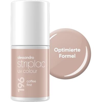 alessandro Striplac Coffee First UV Nail Polish, Opaque & Scratch-Resistant for up to 15 Days, Easy to Apply, Gentle Peel Off Technology, Vegan, Brown, 6.5 ml alessandro Striplac Coffee First UV Nail Polish, Opaque & Scratch-Resistant for up to 15 Days, Easy to Apply, Gentle Peel Off Technology, Vegan, Brown, 6.5 ml