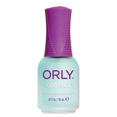Orly Glosser High-Shine Topcoat Long-Lasting Protection & Gloss for Nails Enhances Colour & Lustre of Nails Perfect Finish for Nail Art Easy to Apply (18ml) Orly Glosser High-Shine Topcoat Long-Lasting Protection & Gloss for Nails Enhances Colour & Lustre of Nails Perfect Finish for Nail Art Easy to Apply (18ml)