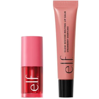 e.l.f. Sheer You Glow Lip & Cheek Duo, Sheer For It Blush Tint & Lip Balm Buildable Sheer Color, Hydrating Glossy Finish, Tinted Lip Balm & Blush Tint Kit, Natural-Looking Glow, Vegan & Cruelty-Free e.l.f. Sheer You Glow Lip & Cheek Duo, Sheer For It Blush Tint & Lip Balm Buildable Sheer Color, Hydrating Glossy Finish, Tinted Lip Balm & Blush Tint Kit, Natural-Looking Glow, Vegan & Cruelty-Free