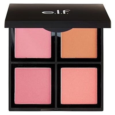 e.l.f. Cosmetics Powder Blush Palette – Four Shades, Long-Lasting Pigment, Light e.l.f. Cosmetics Powder Blush Palette – Four Shades, Long-Lasting Pigment, Light