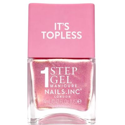 Nails Inc Nails.INC It's Topless Tia Pink Gold Shimmer Gel-Like Nail Polish Pink gold shimmer gel nail polish stays glossy and long-lasting for 6 days. Ideal for manis, gifting, and glam nights. Nails Inc Nails.INC It's Topless Tia Pink Gold Shimmer Gel-Like Nail Polish Pink gold shimmer gel nail polish stays glossy and long-lasting for 6 days. Ideal for manis, gifting, and glam nights.