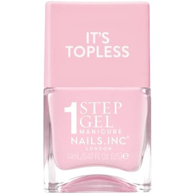 Nails Inc Nails.INC It's Topless Molly Pale Pink Gel-Like Nail Polish Glossy 1-step gel formula lasts up to 6 days with no UV light. Formulated with bio-peptides for strong nails. Nails Inc Nails.INC It's Topless Molly Pale Pink Gel-Like Nail Polish Glossy 1-step gel formula lasts up to 6 days with no UV light. Formulated with bio-peptides for strong nails.
