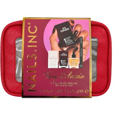 Nails Inc Nails.INC Keep It Classic 4 Piece Gel Polish Set with Cuticle Oil & File Get salon-quality gel shine at home with 1-step formula, chip-resistant shades, a shaping tool, and nourishing cuticle oil. Nails Inc Nails.INC Keep It Classic 4 Piece Gel Polish Set with Cuticle Oil & File Get salon-quality gel shine at home with 1-step formula, chip-resistant shades, a shaping tool, and nourishing cuticle oil.