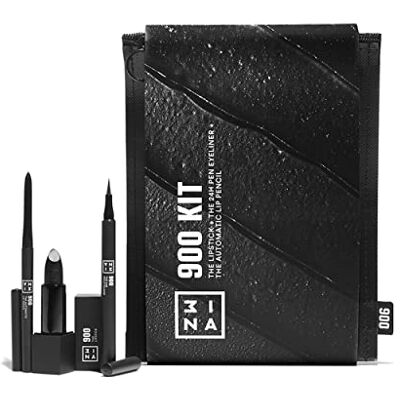 3INA MAKEUP The 900 Kit Black 's black shades in a kit The 24h Pen Eyeliner 900 + The Lipstick 900 + The Automatic Lip Pencil 900 Matte formula 3INA MAKEUP The 900 Kit Black 's black shades in a kit The 24h Pen Eyeliner 900 + The Lipstick 900 + The Automatic Lip Pencil 900 Matte formula