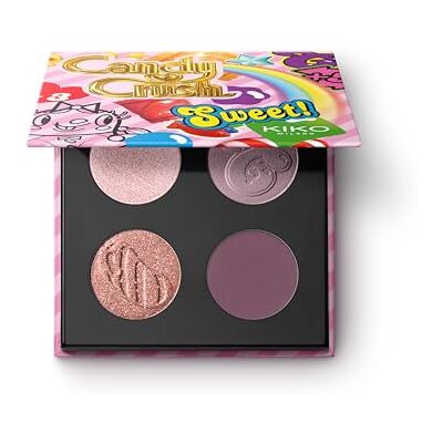 Kiko Milano Candy Crush™ Multi Finish Eyeshadow Palette 01, Palette With 4 Eyeshadows With Matte, Metallic And Shiny Finishes Kiko Milano Candy Crush™ Multi Finish Eyeshadow Palette 01, Palette With 4 Eyeshadows With Matte, Metallic And Shiny Finishes