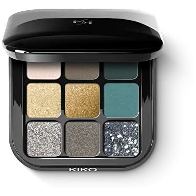 Kiko Milano Glamour Multi Finish Eyeshadow Palette Shade 06 Green Vibes 9 Shades Ultra-Pigmented Blendable Compact Mirror Kiko Milano Glamour Multi Finish Eyeshadow Palette Shade 06 Green Vibes 9 Shades Ultra-Pigmented Blendable Compact Mirror