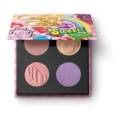 Kiko Milano Candy Crush™ Multi Finish Eyeshadow Palette 03, Palette With 4 Eyeshadows With Matte, Metallic And Shiny Finishes Kiko Milano Candy Crush™ Multi Finish Eyeshadow Palette 03, Palette With 4 Eyeshadows With Matte, Metallic And Shiny Finishes