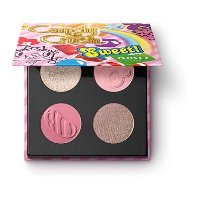 Kiko Milano Candy Crush™ Multi Finish Eyeshadow Palette 02, Palette With 4 Eyeshadows With Matte, Metallic And Shiny Finishes Kiko Milano Candy Crush™ Multi Finish Eyeshadow Palette 02, Palette With 4 Eyeshadows With Matte, Metallic And Shiny Finishes