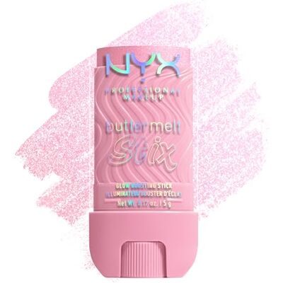 NYX PROFESSIONAL MAKEUP Buttermelt Highlighter Glow Stix, My Melt Era Glow Boosting Stick, With Cupuacu & Coconut Butter, Glow Boosting Stix, Up To 8 Hour Wear, Creamy Melt-To-Skin Formula NYX PROFESSIONAL MAKEUP Buttermelt Highlighter Glow Stix, My Melt Era Glow Boosting Stick, With Cupuacu & Coconut Butter, Glow Boosting Stix, Up To 8 Hour Wear, Creamy Melt-To-Skin Formula