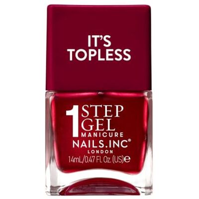 Nails Inc Nails.INC It's Topless Poppy Red Pearl Gel-Like Nail Polish Glossy 1-step gel formula lasts up to 6 days with no UV light. Formulated with bio-peptides for strong nails. Nails Inc Nails.INC It's Topless Poppy Red Pearl Gel-Like Nail Polish Glossy 1-step gel formula lasts up to 6 days with no UV light. Formulated with bio-peptides for strong nails.