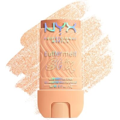 NYX PROFESSIONAL MAKEUP Buttermelt Highlighter Glow Stix, Let Me Melt Glow Boosting Stick, With Cupuacu & Coconut Butter, Glow Boosting Stix, Up To 8 Hour Wear, Creamy Melt-To-Skin Formula NYX PROFESSIONAL MAKEUP Buttermelt Highlighter Glow Stix, Let Me Melt Glow Boosting Stick, With Cupuacu & Coconut Butter, Glow Boosting Stix, Up To 8 Hour Wear, Creamy Melt-To-Skin Formula