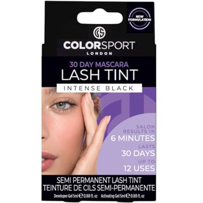 COLORSPORT London 30-Day Mascara BLACK Lash Tint Waterproof & Smudge-Proof Eyelash Dye Up to 30 Days Wear 3-Step Easy Application Up to 12 Uses COLORSPORT London 30-Day Mascara BLACK Lash Tint Waterproof & Smudge-Proof Eyelash Dye Up to 30 Days Wear 3-Step Easy Application Up to 12 Uses