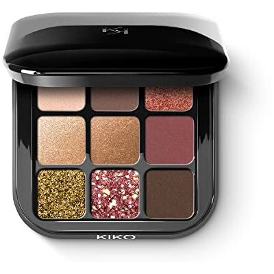 Kiko Milano Glamour Multi Finish Eyeshadow Palette Shade 03 9 Shades Ultra-Pigmented Blendable Compact Mirror Kiko Milano Glamour Multi Finish Eyeshadow Palette Shade 03 9 Shades Ultra-Pigmented Blendable Compact Mirror