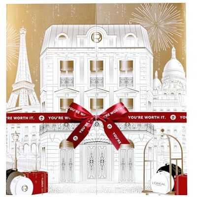 L'Oreal Paris L'Oréal Paris 2025 24-Day Festive Beauty Advent Calendar Gift Set, Iconic Makeup, Skincare & Haircare Favourites, Giftset with Mascara, Lip Gloss, Lipstick, Skin & Hair Essentials, Worth Over £240 L'Oreal Paris L'Oréal Paris 2025 24-Day Festive Beauty Advent Calendar Gift Set, Iconic Makeup, Skincare & Haircare Favourites, Giftset with Mascara, Lip Gloss, Lipstick, Skin & Hair Essentials, Worth Over £240