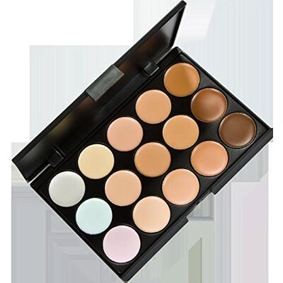 HK Online 15 Colour CONCEALER PALETTE -Contour Palette, Highlight & Camouflage Palette, Home or Travel HK Online 15 Colour CONCEALER PALETTE -Contour Palette, Highlight & Camouflage Palette, Home or Travel