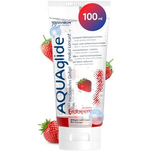 JOYDIVISION AQUAglide Strawberry Lubricant 100ml, Vegan Lubricant, Water-Based with a Sensual Strawberry Scent, Crystal-Clear, Suitable for Latex Condoms JOYDIVISION AQUAglide Strawberry Lubricant 100ml, Vegan Lubricant, Water-Based with a Sensual Strawberry Scent, Crystal-Clear, Suitable for Latex Condoms