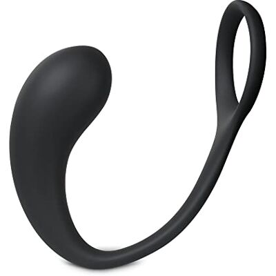 BeHorny Prostate Massager Butt Plug Anal Toy with Cock Ring, Black BeHorny Prostate Massager Butt Plug Anal Toy with Cock Ring, Black