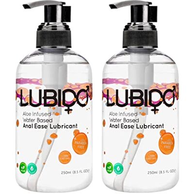 LUBIDO Aloe Infused Anal Ease Water Based Gel Lube 250ml (Pack of 2) LUBIDO Aloe Infused Anal Ease Water Based Gel Lube 250ml (Pack of 2)