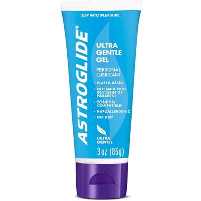 Astroglide Water Based Ultra Gentle Gel Lubricant, Unflavoured Lube, 85g Astroglide Water Based Ultra Gentle Gel Lubricant, Unflavoured Lube, 85g