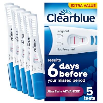 Clearblue Ultra Early Advanced Pregnancy Test, 5 Clearblue Ultra Early Advanced Pregnancy Test, 5