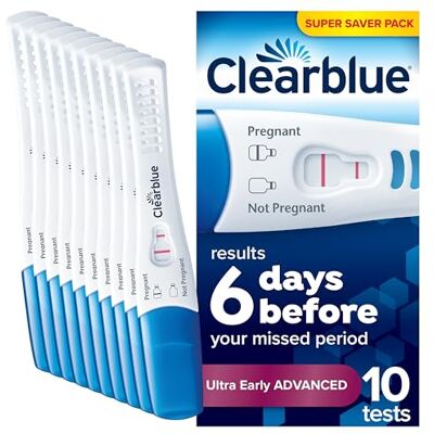 Clearblue Ultra Early Advanced Pregnancy Test, 10 Clearblue Ultra Early Advanced Pregnancy Test, 10