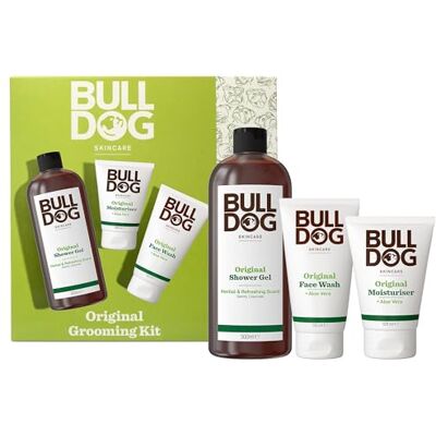 Wilkinson Sword Bulldog Skincare GiftSet for Men Mens Grooming giftset Original Grooming Kit It includes Original Face Moisturiser, Face Wash and Shower Gel Wilkinson Sword Bulldog Skincare GiftSet for Men Mens Grooming giftset Original Grooming Kit It includes Original Face Moisturiser, Face Wash and Shower Gel