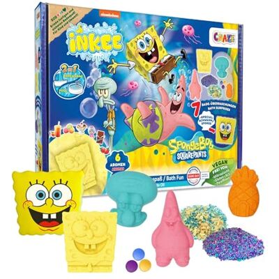 INKEE Gift Box Spongebob Bath Set – 7 Bath Additives, Spongebob Bath Bombs & Kids’ Bath Salts with Avocado Oil + Accessory – Toy Gifts for Children Ages 3+ INKEE Gift Box Spongebob Bath Set – 7 Bath Additives, Spongebob Bath Bombs & Kids’ Bath Salts with Avocado Oil + Accessory – Toy Gifts for Children Ages 3+