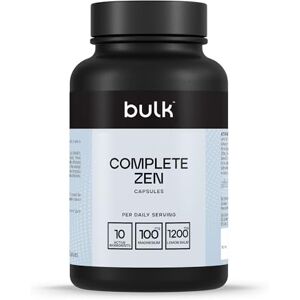 Bulk Complete Zen Capsules, Relaxation Formula With 10 Active Ingredients, KSM-66, Lemon Balm Extract, Inositol, L-Theanine, Pack of 120, 30 Servings, Packaging May Vary Bulk Complete Zen Capsules, Relaxation Formula With 10 Active Ingredients, KSM-66, Lemon Balm Extract, Inositol, L-Theanine, Pack of 120, 30 Servings, Packaging May Vary