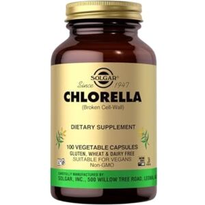 Solgar Chlorella 520 mg Vegetable Capsules Pack of 100 High Concentration of Chlorophyll Helps Fight Cell Damage Herbal Supplement Kosher, Vegan and Gluten Free Solgar Chlorella 520 mg Vegetable Capsules Pack of 100 High Concentration of Chlorophyll Helps Fight Cell Damage Herbal Supplement Kosher, Vegan and Gluten Free