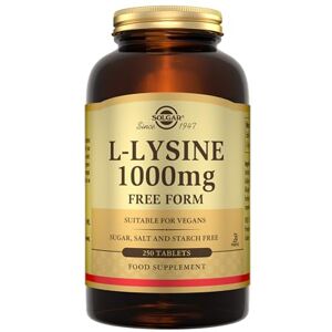 Solgar L-Lysine 1000 mg Food Supplement, Pack of 250 Tablets Premium Amino Acid Range Vegan, Gluten Free Solgar L-Lysine 1000 mg Food Supplement, Pack of 250 Tablets Premium Amino Acid Range Vegan, Gluten Free