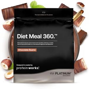 THE PROTEIN WORKS Protein Works Diet Meal 360 PLATINUM Innovation, Diet Meal Replacement Shake, Supports Weight Loss, 26 Vitamins & Minerals, Added Flaxseed, Inulin, Omega 3, Chocolate Bueno, 33 Meals, 2kg THE PROTEIN WORKS Protein Works Diet Meal 360 PLATINUM Innovation, Diet Meal Replacement Shake, Supports Weight Loss, 26 Vitamins & Minerals, Added Flaxseed, Inulin, Omega 3, Chocolate Bueno, 33 Meals, 2kg
