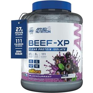 Applied Nutrition Clear Hydrolysed Beef Protein Isolate Powder, Fruit Juice Style, Dairy Free, Lactose Free, Zero Sugar, Low Fat, 1.8kg 60 Servings (Blackcurrant Millions) Applied Nutrition Clear Hydrolysed Beef Protein Isolate Powder, Fruit Juice Style, Dairy Free, Lactose Free, Zero Sugar, Low Fat, 1.8kg 60 Servings (Blackcurrant Millions)