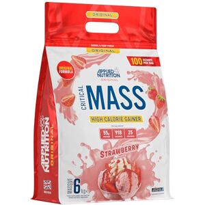 Applied Nutrition Original Critical Mass Weight Gainer with MCT Powder, High Calorie Protein Powder Mass Gainer (6kg 25 Servings) (Strawberry) Applied Nutrition Original Critical Mass Weight Gainer with MCT Powder, High Calorie Protein Powder Mass Gainer (6kg 25 Servings) (Strawberry)