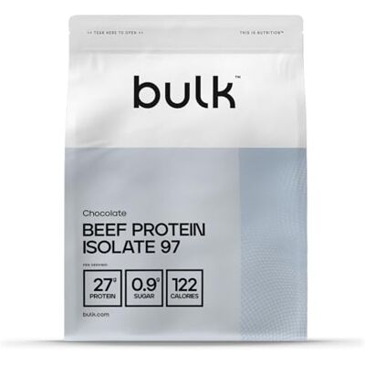 BULK POWDERS Bulk Beef Protein Isolate 97, Chocolate, 500g BULK POWDERS Bulk Beef Protein Isolate 97, Chocolate, 500g