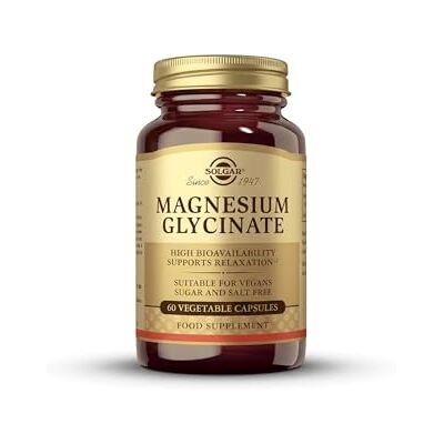 Solgar Magnesium Glycinate Pack of 60 Capsules Highly bioavailable Form of Magnesium Designed for Optimal Absorption and Gentle Support Solgar Magnesium Glycinate Pack of 60 Capsules Highly bioavailable Form of Magnesium Designed for Optimal Absorption and Gentle Support