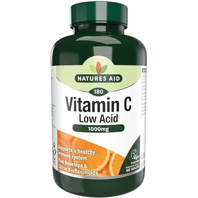 Natures Aid - Vit C 1000mg - 180 Tablets - Supplement Natures Aid - Vit C 1000mg - 180 Tablets - Supplement