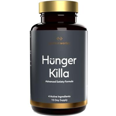 THE PROTEIN WORKS Hunger Killa, Science-Backed & Natural Appetite Suppressant, Supports Weight Loss, Feel Fuller for Longer, with Glucommanan, Inositol, Ginger Extract & Chromium, Vegan, 90 Capsules Protein Works THE PROTEIN WORKS Hunger Killa, Science-Backed & Natural Appetite Suppressant, Supports Weight Loss, Feel Fuller for Longer, with Glucommanan, Inositol, Ginger Extract & Chromium, Vegan, 90 Capsules Protein Works