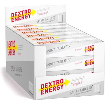Dextro Energy Sport Tablets Fast Acting Carbohydrates for a Quick Burst of Glucose With 3 Vitamins and Magnesium I Ideal on the Go Vegan 47g (Pack of 24) Dextro Energy Sport Tablets Fast Acting Carbohydrates for a Quick Burst of Glucose With 3 Vitamins and Magnesium I Ideal on the Go Vegan 47g (Pack of 24)