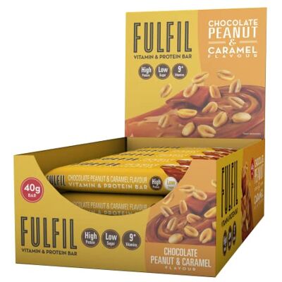 Fulfil Protein Bars, Chocolate Peanut & Caramel Flavour, 15 x 40g Fulfil Protein Bars, Chocolate Peanut & Caramel Flavour, 15 x 40g