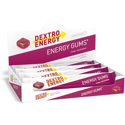 Dextro Energy Blackcurrant Energy Gums With Caffeine 8 x 45 g Fast Acting, Quickly Available Carbohydrates, Chewable Alternative to Sports Gels, Easy to Portion and Transport, Vegan Dextro Energy Blackcurrant Energy Gums With Caffeine 8 x 45 g Fast Acting, Quickly Available Carbohydrates, Chewable Alternative to Sports Gels, Easy to Portion and Transport, Vegan