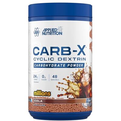 Applied Nutrition Carb X Highly Branched Cyclic Dextrin Carbohydrates, Intra & Post Workout Carbs Powder, Fuel Training & Recovery, Vegan, Gluten Free, Sugar Free, 1.2kg 48 Servings (Cola Millions) Applied Nutrition Carb X Highly Branched Cyclic Dextrin Carbohydrates, Intra & Post Workout Carbs Powder, Fuel Training & Recovery, Vegan, Gluten Free, Sugar Free, 1.2kg 48 Servings (Cola Millions)