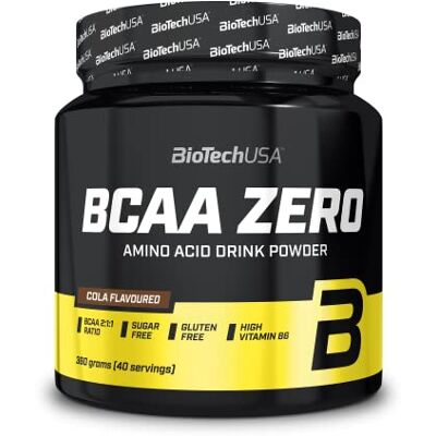 BioTechUSA BCAA Zero Essential Amino Acid Powder 6g BCAA with Instant L-Leucine Vegan Sugar-Free, Lactose-Free, Gluten-Free, 360 g, Cola BioTechUSA BCAA Zero Essential Amino Acid Powder 6g BCAA with Instant L-Leucine Vegan Sugar-Free, Lactose-Free, Gluten-Free, 360 g, Cola